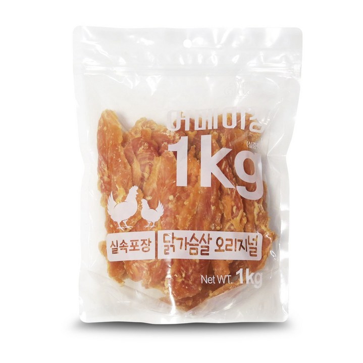 펫레터 실속형 대용량 강아지 간식 어메이징 닭가슴살 오리지널 1kg, 단품, 1kg, 1개