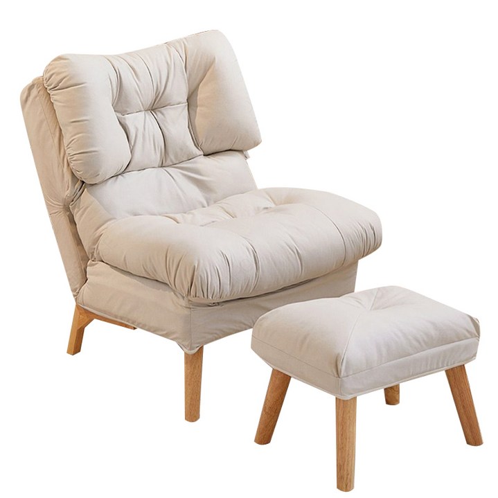 1인용 리클라이너 쇼파 1인 소파 용소파 수유의자 안락의자 생활 발수 패브릭 소파 + 발받침 + 쿠션 세트