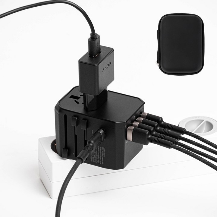 바코 해외 여행용 고속충전 멀티 어댑터 플러그 USB 5.6A 5포트 C타입 호환 콘센트 Travel MultiPlug01