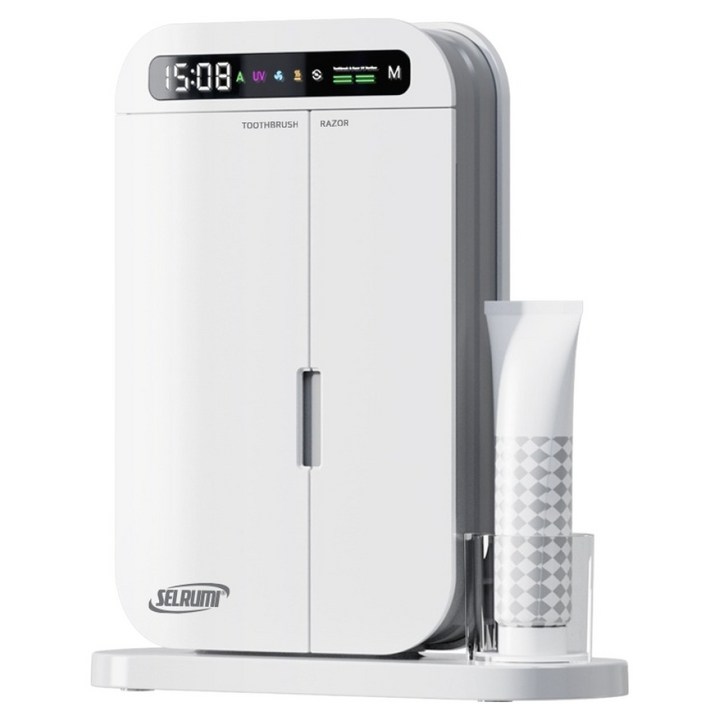 셀루미 케어밀리 24시간 자동화 살균 건조 스탠드 벽걸이형 스마트 칫솔 살균기, SEL-TSD580AT, 매트 화이트