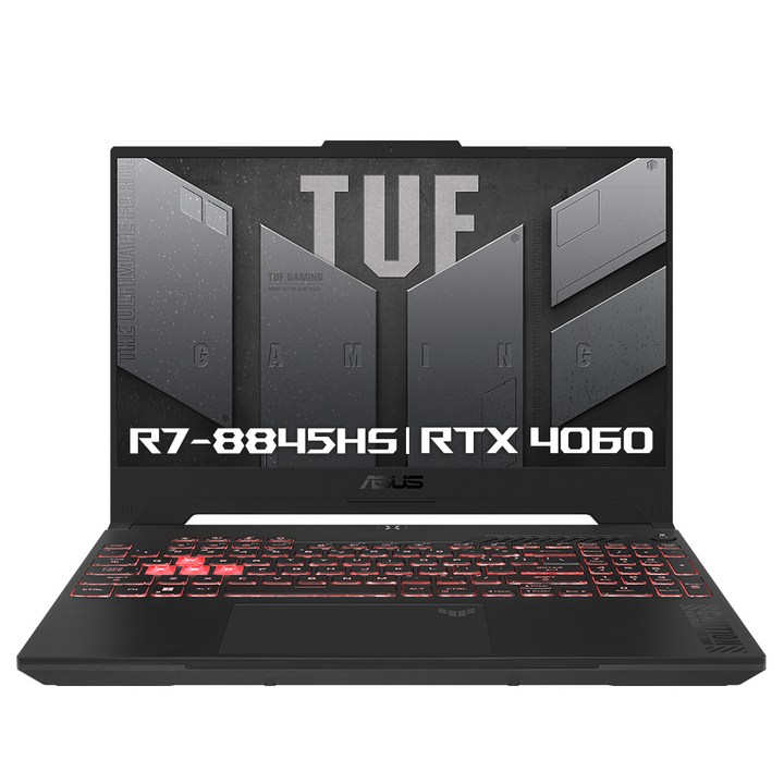 에이수스 2024 TUF 게이밍 A15 라이젠7 라이젠 8000 시리즈 지포스 RTX 4060, Mecha Gray, 512GB, 16GB, Free DOS, FA507UV-HQ095