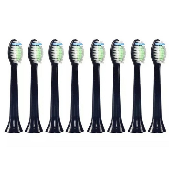 필립스 전용 전동칫솔 호환리필모 HX6721 HX6722 HX6730 호환 칫솔모 (블랙), 8개, 필립스 (블랙)