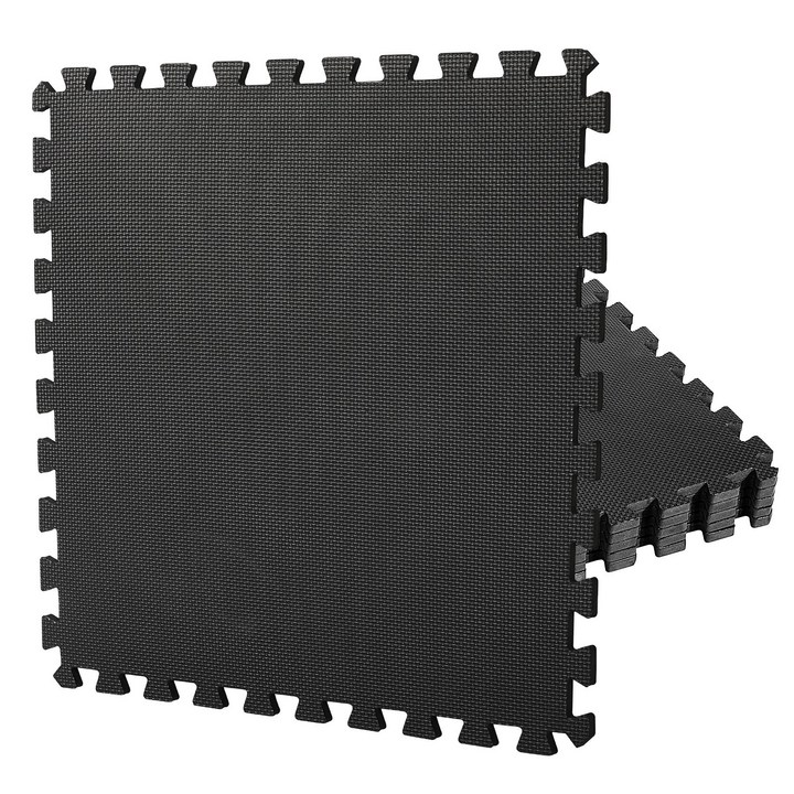 hanmir 다용도 EVA 퍼즐 매트 반려동물 미끄럼방지 방수 조립식 매트 6장 세트 60*60cm, 블랙