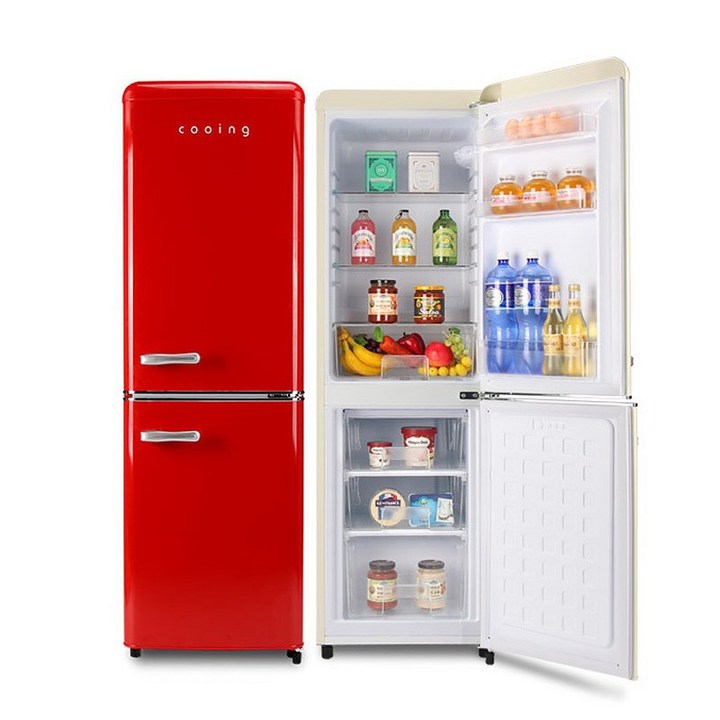 레트로 콤비 소형 냉장고 151L 가정 사무, 냉장고REF-C153R(레드)