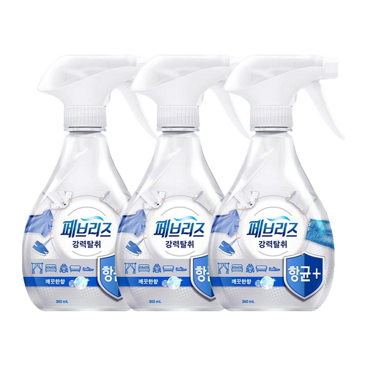페브리즈 항균플러스 섬유탈취제, 360ml, 3개