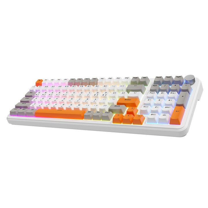 포팩트 ACT99 유무선 저소음 기계식 키보드 VIA 오테뮤 저소음피치축V3, 화이트, ACT99피치V3, 저소음피치축V3