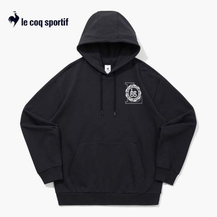 르꼬끄에센셜 후드 QQ123LHD11 BLK 남여공용 후드티셔츠