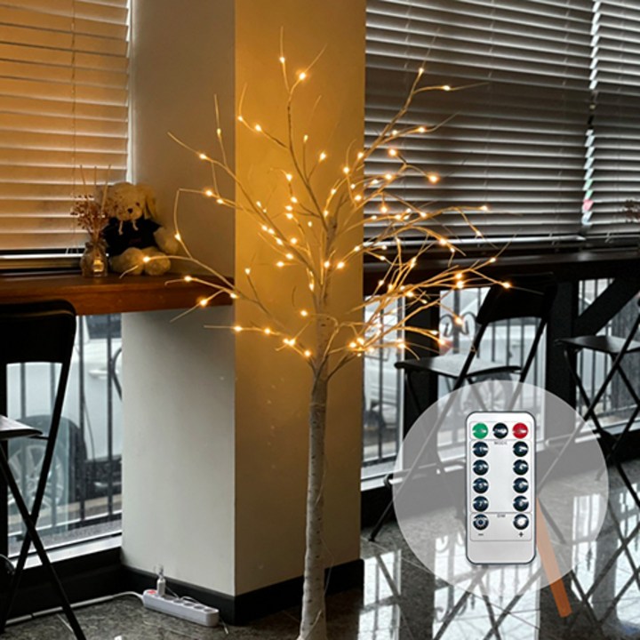 나무무드등 소소 LED 자작나무 무드등 트리 화이트 150cm, 화이트(150cm)