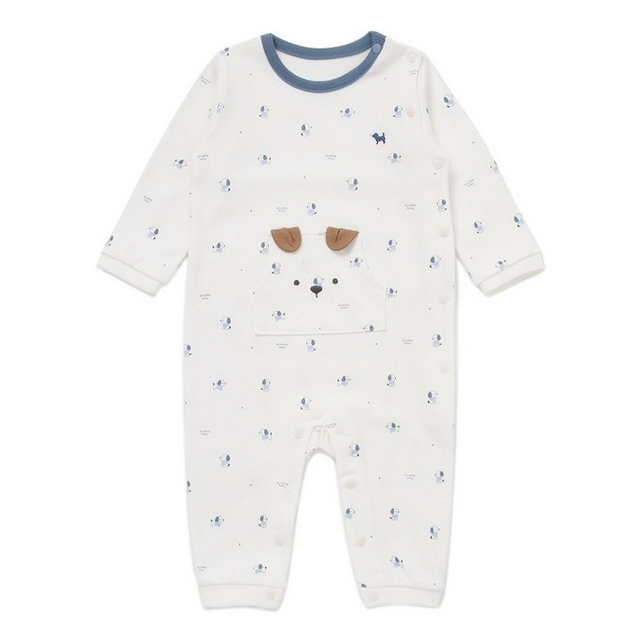 편하고 활동적인 블루독 베이비 도기포켓모달우주복 45A7004105 출산 선물, 백일 돌 선물