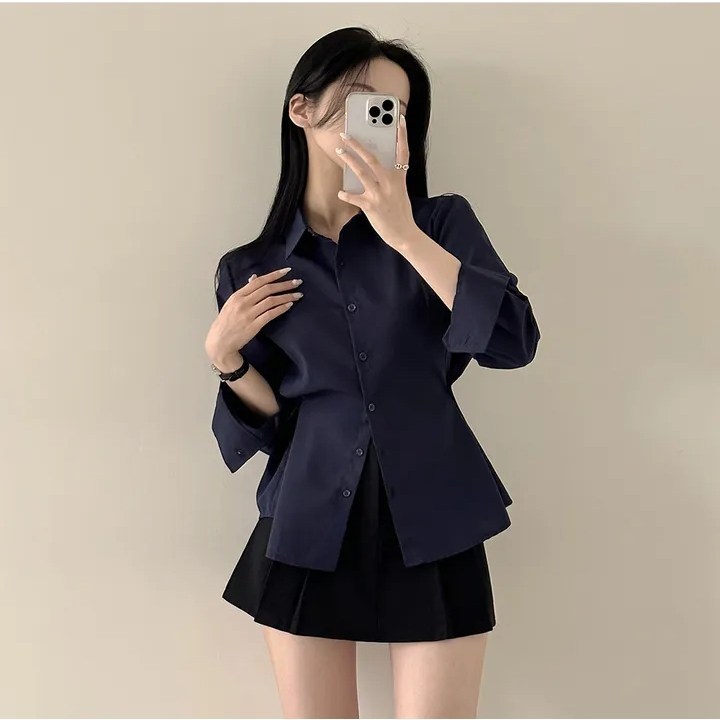예쁨시전 라인커버 개강룩 사계절 카라넥 긴팔 셔츠 블라우스 예쁨시전 라인커버 개강룩 사계절 카라넥 긴팔 셔츠 블라우스