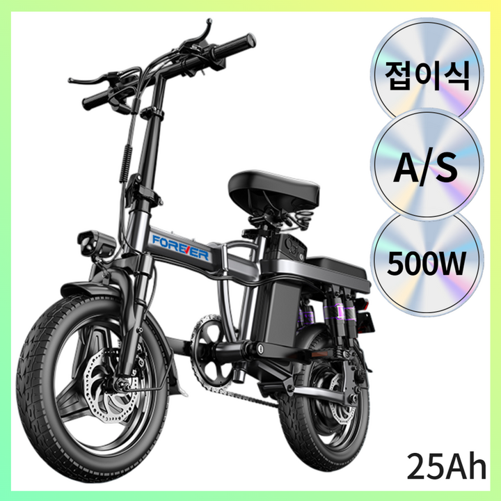 FGX25 접이식 전기 자전거 2025년형 블랙 48V, 고급형, 알루미늄 FGX25 접이식 전기 자전거 2025년형 블랙 48V, 고급형, 알루미늄