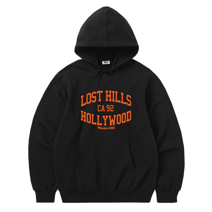 ESU 로스트힐스 할리우드 오버핏후드티 기본 대학 미국 캘리포니아 LOST HILLS HOLLYWOOD
