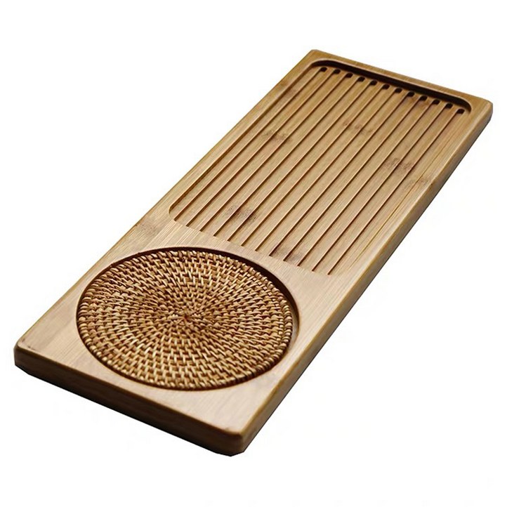 다도 대나무 티 트레이 대형