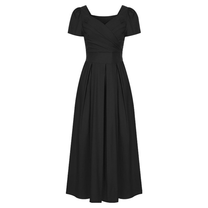 하트 네크 스모크 밴딩 원피스 V5BCOP014