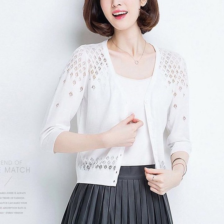 마더브띠 여성용 펀칭 패턴 자킷 가디건 마더브띠 여성용 펀칭 패턴 자킷 가디건