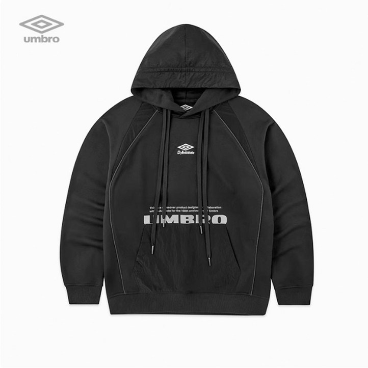 umbro 엄브로 2024 NEW D-Antidote 커플 긴팔 후드 티셔츠 포켓 루즈핏