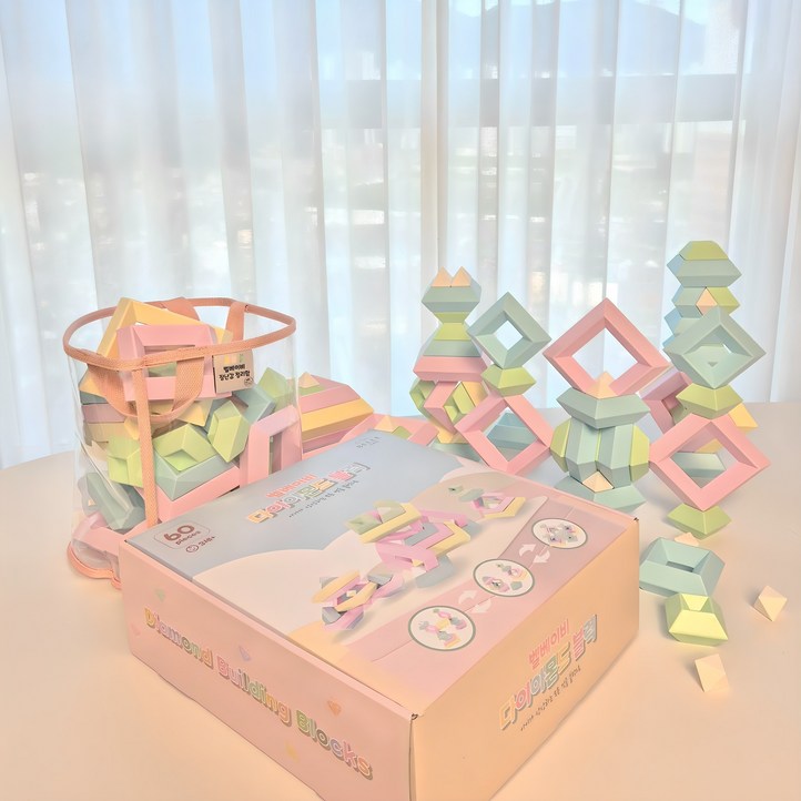 벨베이비 다이아몬드 블럭 수학 교구 60pcs 벨베이비 다이아몬드 블럭 수학 교구 60pcs