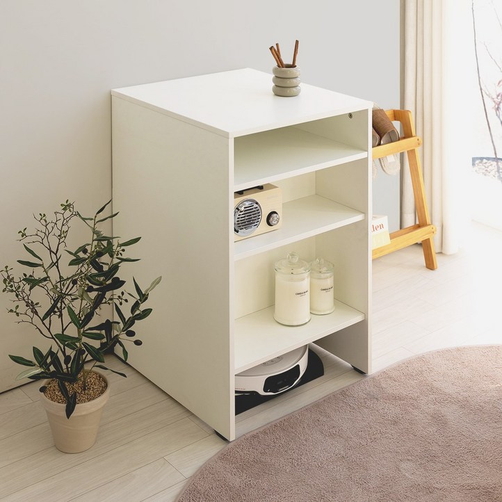 DIY 로봇청소기 수납장 3단 로봇청소기장 로보락 선반 IH24158