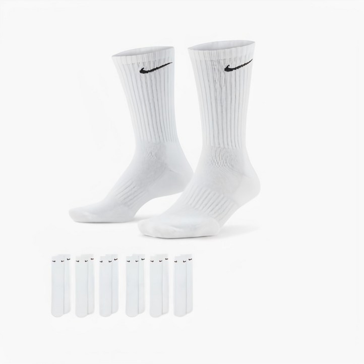 나이키 에브리데이 쿠션 트레이닝 크루 샥스 스포츠 장목 양말2세트 6켤레