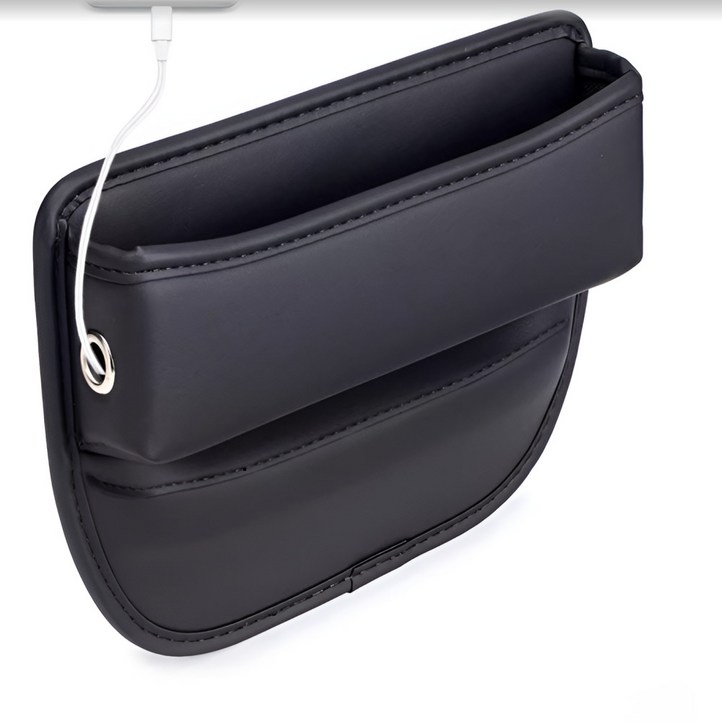 꾸베꾸베 프리미엄 사이드 포켓 차량 틈새 수납함, 블랙, 1개