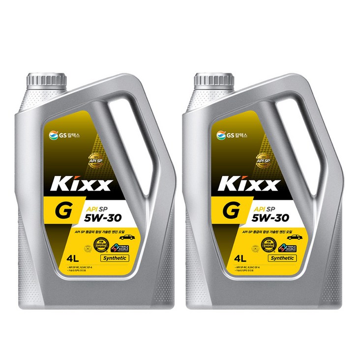 킥스 G SN 합성 가솔린 엔진오일 5W30 4L, 2개, 5w30, 4L