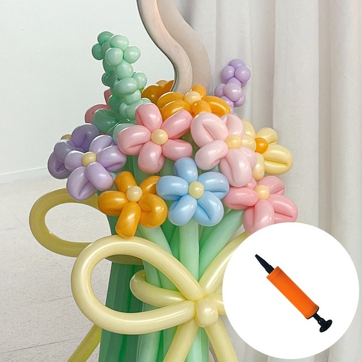 DIY 요술 풍선 꽃다발 세트  손펌프 by 파티아일랜드, 마카롱