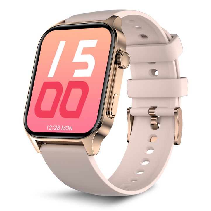 WAPIK 웨어러블 블루투스 통화 스마트워치 X5S 1.91인치, 골드, 4.8cm, GPS  블루투스