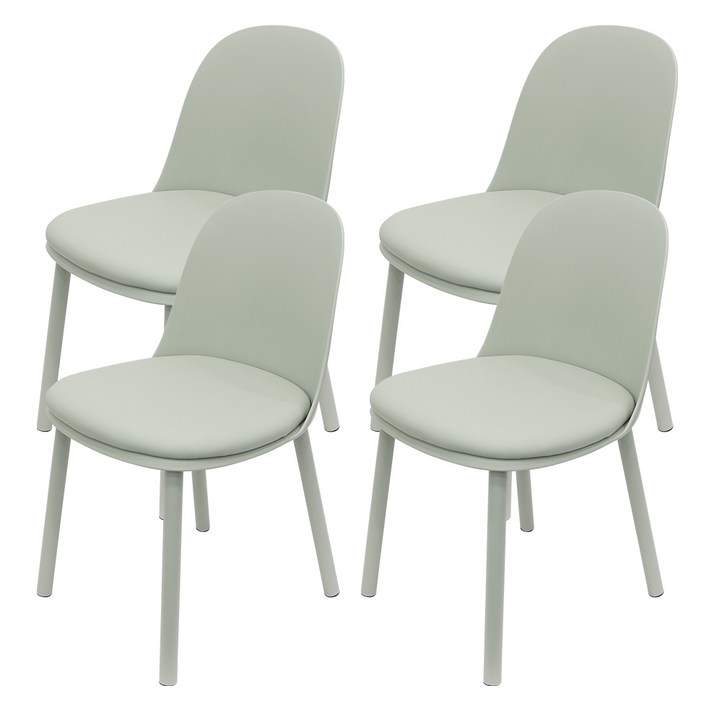 페이톤 사출 플라스틱 카페 인테리어 의자 4p, 4개, 페이톤체어그린