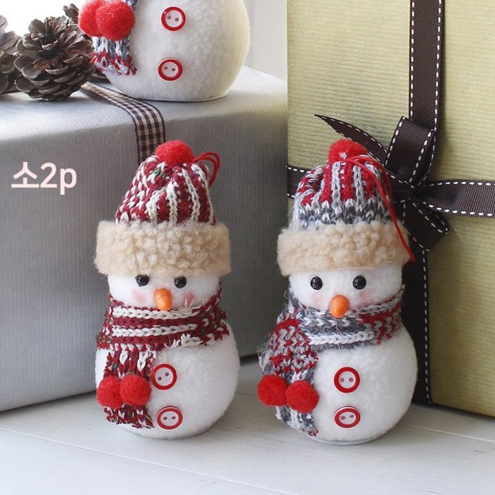 체리하우스 뜨개모자 눈사람 2P