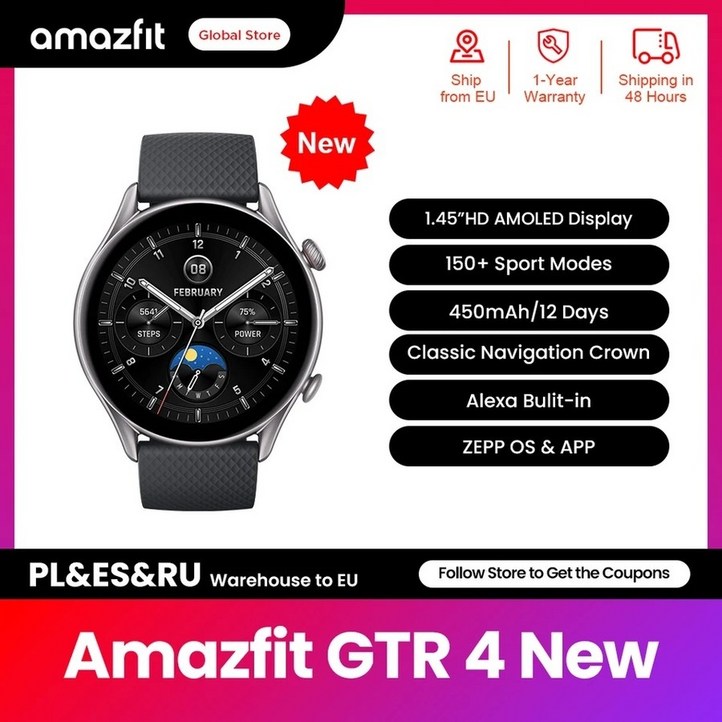 Amazfit GTR4 46mm 스포츠 스마트워치 12일 배터리 Amazfit GTR4 46mm 스포츠 스마트워치 12일 배터리