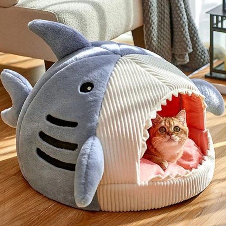 휴대용 애완 동물 침대용 따뜻한 고양이 침대 달콤한 새끼 고양이 바구니 쿠션 고양이 베개 매트 텐트 강아지 둥지 동굴 고양이 집 용품, 동봉된 고양이 침대