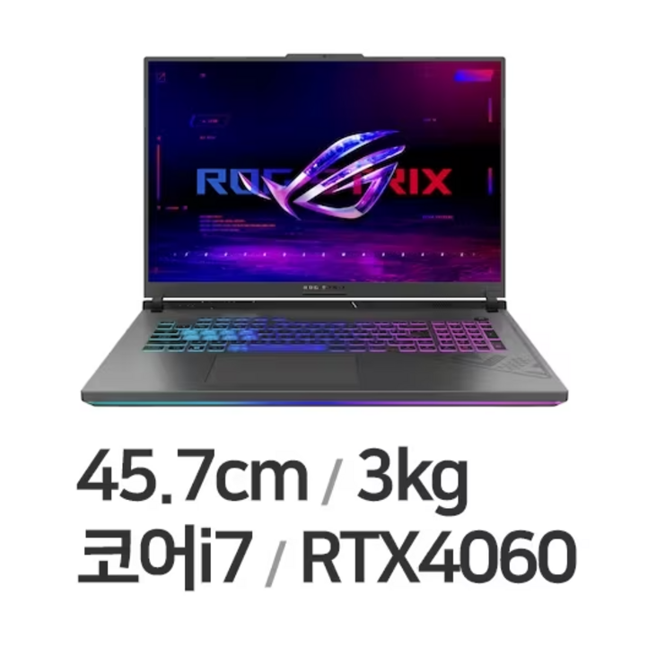 [대여] 게이밍 노트북렌탈 RTX4060 최신형 17인치 고사양게임 임대 렌트 단기 장기