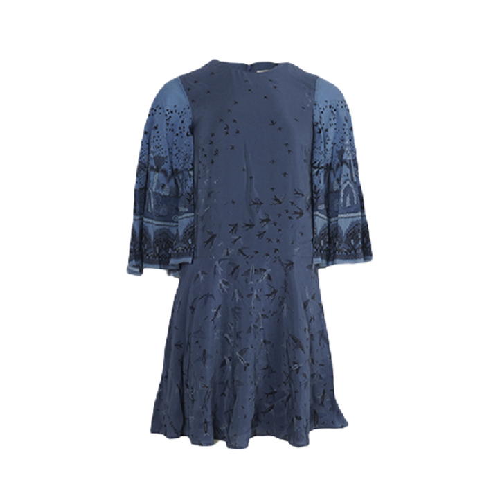 발렌티노 빈티지 44 블루 실크 여성 원피스 MB0VACQ5375 GT8 PC0283 C L00 007
