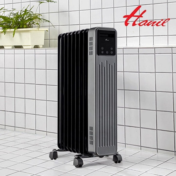 한일 라디에이터전기 방열기 온열기 난방 욕실 화장실 업소용 사무실 9핀블랙