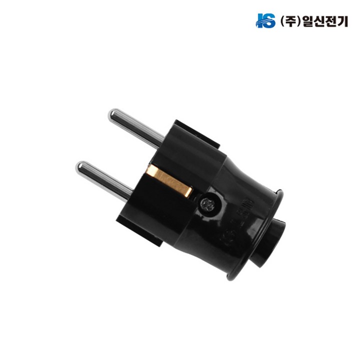 일신전기 접지 플러그일자형 일자플러그 블랙 일신전기 접지 플러그일자형 일자플러그 블랙