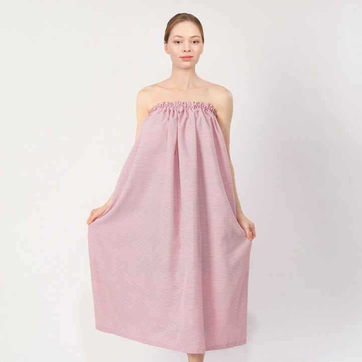 병원가운 검진복 출산가운 고무줄 마사지가운 VSS48, VSS48 레드줄1, 1개