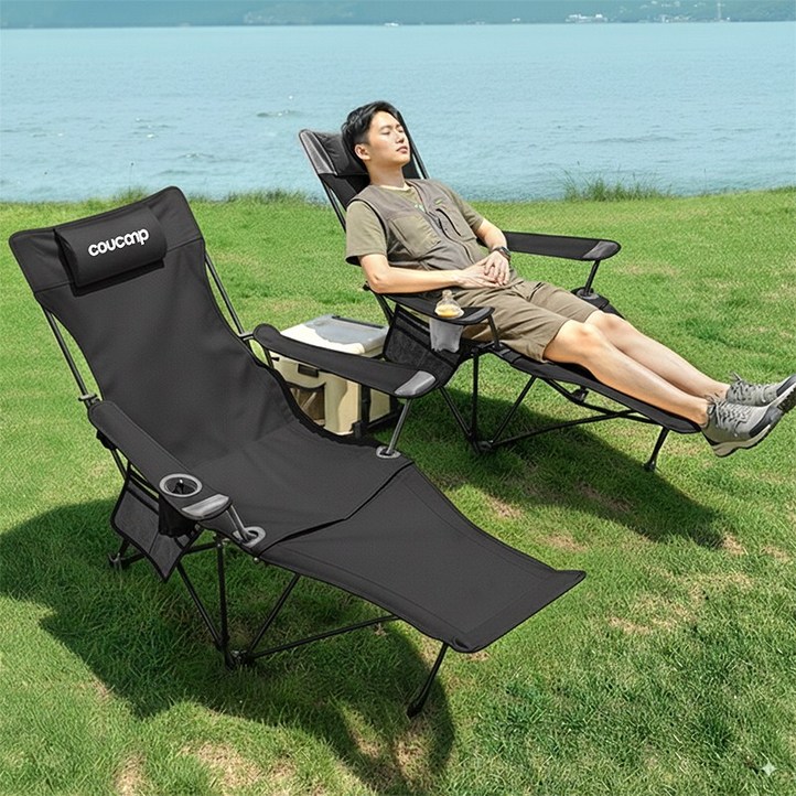 COUCAMP 접이식 캠핑의자 편안한 등받이 조절 캠핑 의자 튼튼한 눕는 의자