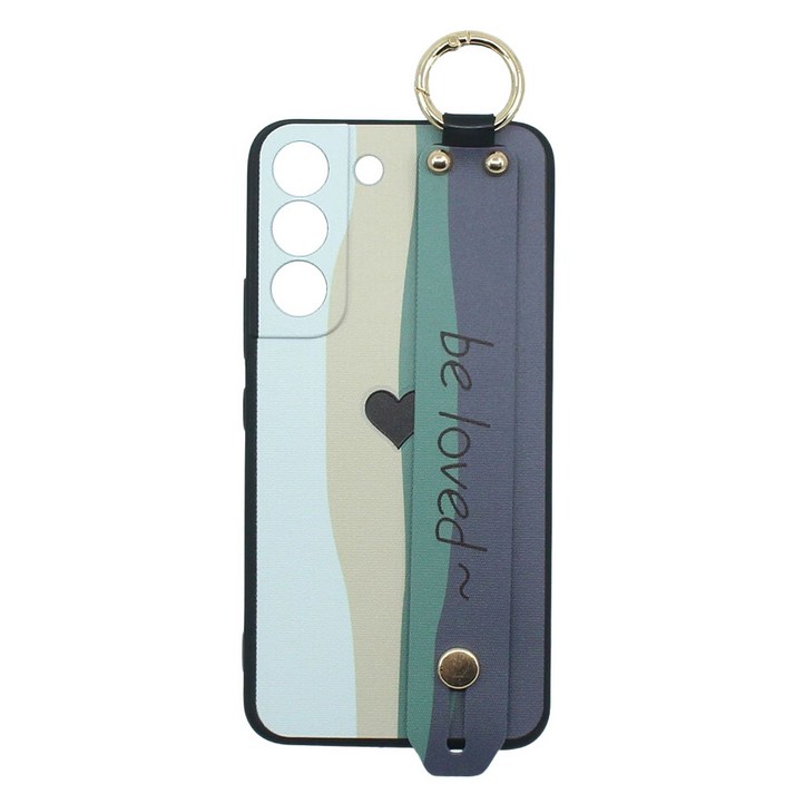 신서엔코 갤럭시노트20케이스 갤럭시노트20울트라케이스 Galaxy Phone Case SCS1538 하트 레인보우 핸드 스트랩 케이스