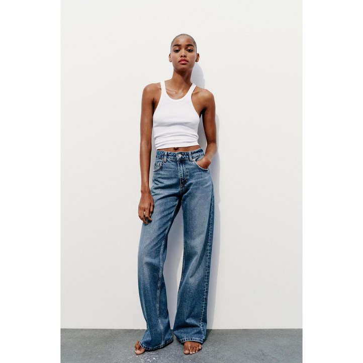 ZARA 자라 미드라이즈 풀 렝스 진 6688/034  6688034