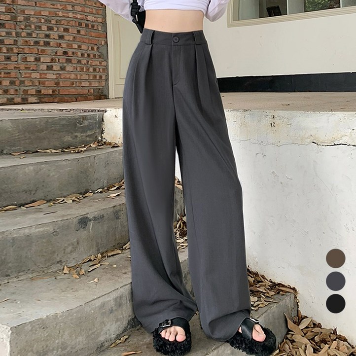 LALABELLE 여성용 바지 와이드 군살커버 투턱 와이드핏 긴바지 데일리 팬츠 슬랙스 LALABELLE 여성용 바지 와이드 군살커버 투턱 와이드핏 긴바지 데일리 팬츠 슬랙스