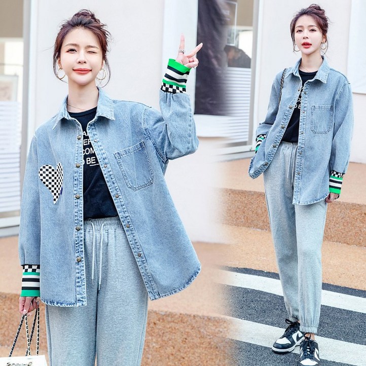 봄 패션 거리 통근 스위트 패션