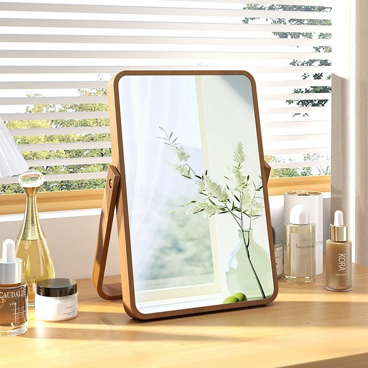 트리오즈 감성 인테리어 원목 거울 화장대 탁상거울
