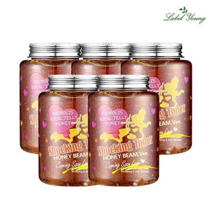 쇼킹토너 꿀광버전 250ml 5개 꿀광보습+각질케어 올인원 수분영양크림