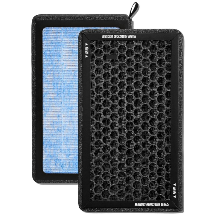 11 PM 0.3 에어컨필터 활성탄 블루 초미세먼지, 2개, QM6 FCP23