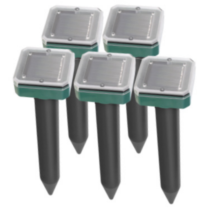 태양광 충전 두더지퇴치기 5개 유해동물 뱀 쥐 고라니 강력 초음파 B126