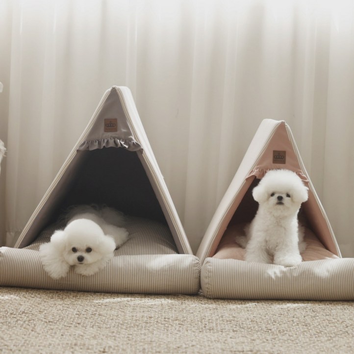 모노블 고퀄리티 프리미엄 코지 강아지하우스 강아지집 분리형 애견하우스, 1개, 그레이