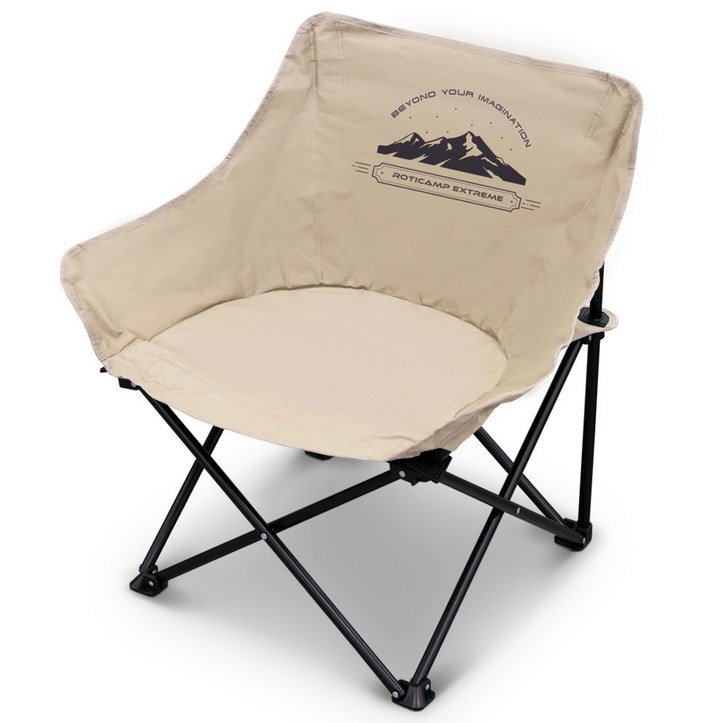 로티캠프 캠핑용품 이지 와이드 접이식 캠핑용 휴대용 낚시 로우 체어 경량 캠핑 의자, 탄, 1개