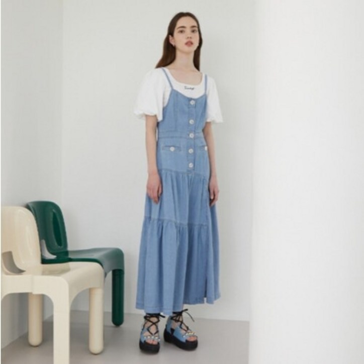 AK PLAZA 에고이스트 뷔스티에 데님 원피스EN2DO360