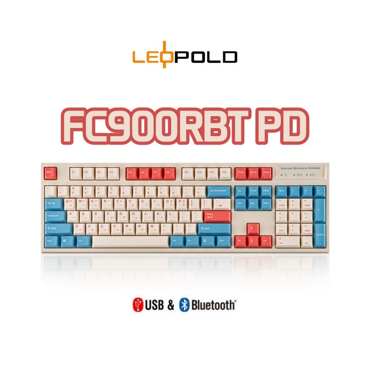 레오폴드 900RBT PD 코랄 블루 유무선 지원 기계식 키보드 레오폴드 900RBT PD 코랄 블루 유무선 지원 기계식 키보드