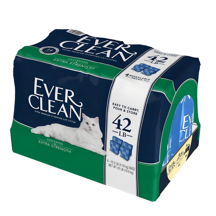 에버크린 엑스트라 스트롱 고양이 모래, 19kg, 1개, 무향